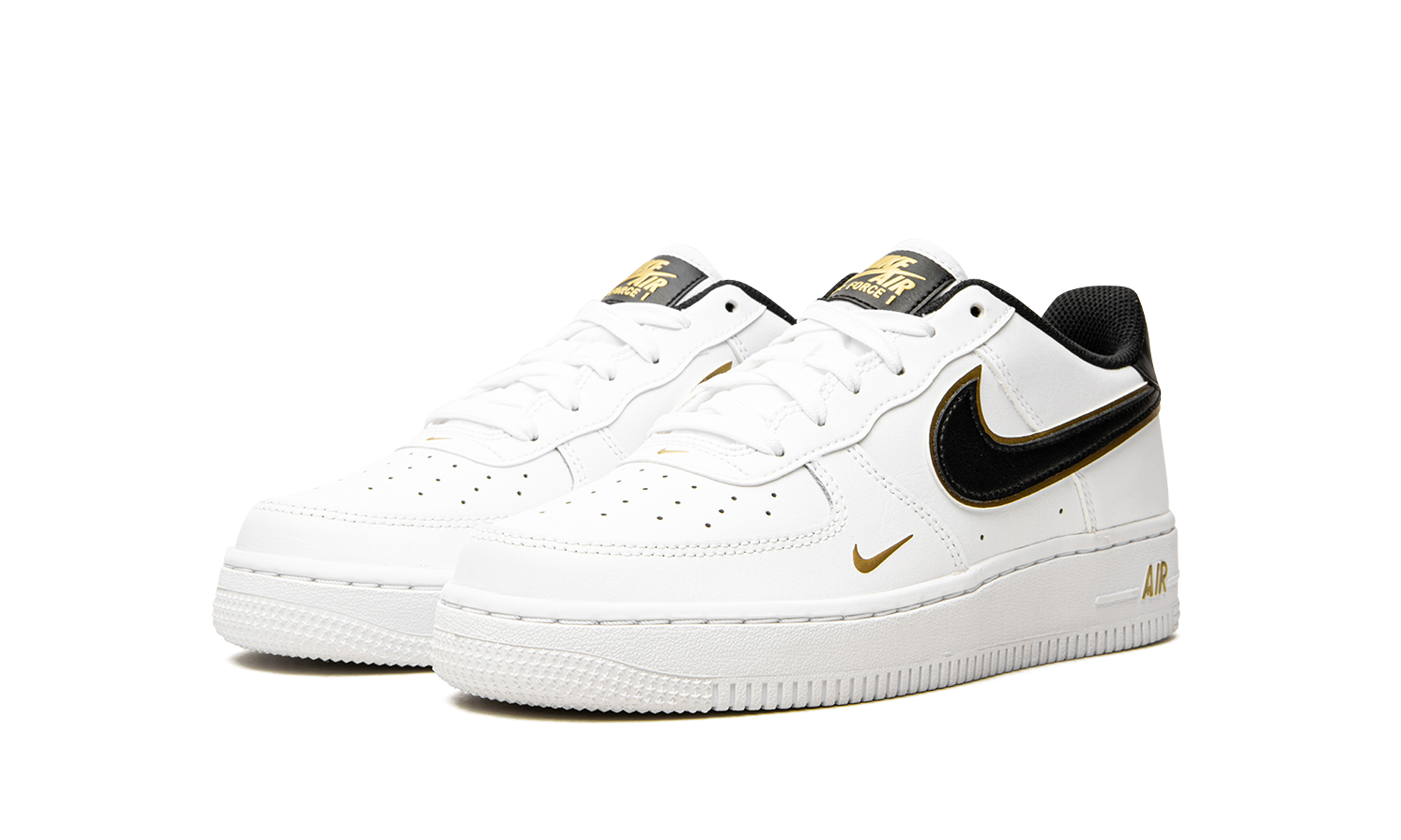 Nike Air Force 1 Low White Black Mini Swoosh (GS) 3