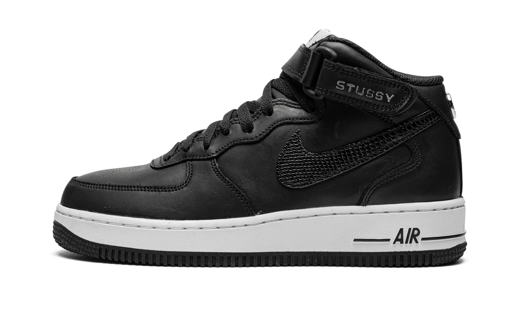 Nike Air Force 1 Mid Stussy Black White 2
