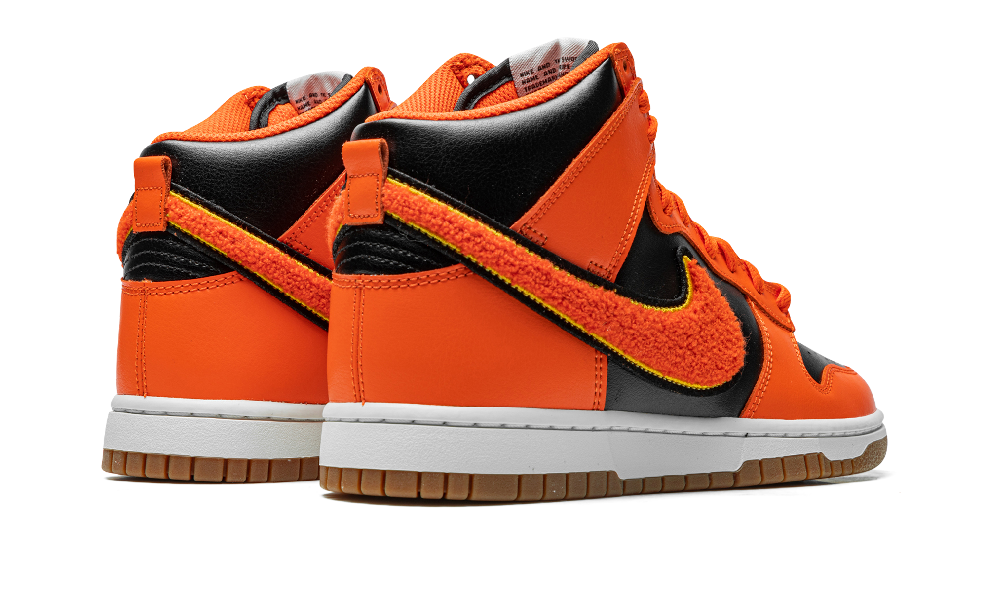 Nike Dunk High Retro Chenille Swoosh Safety Orange 4