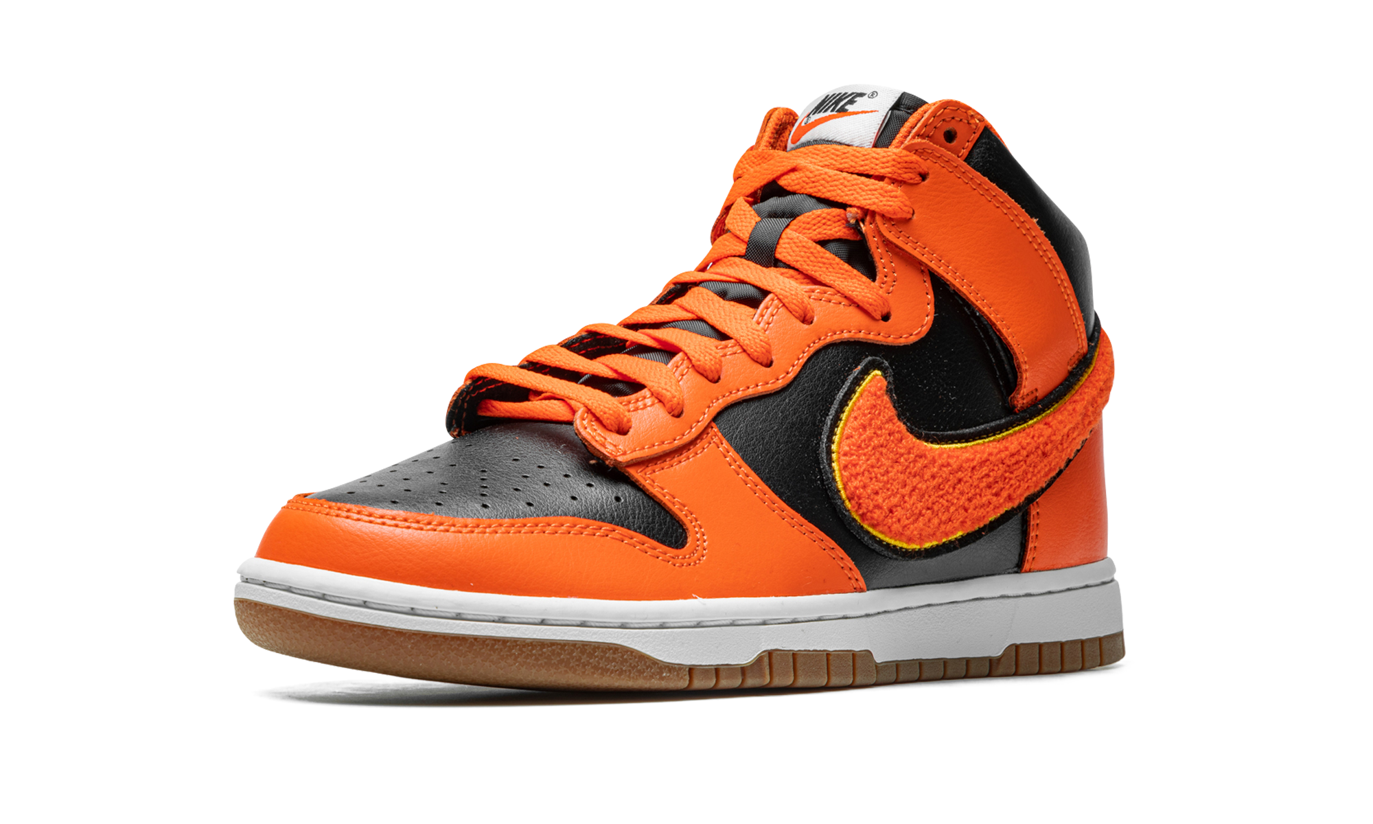 Nike Dunk High Retro Chenille Swoosh Safety Orange 5