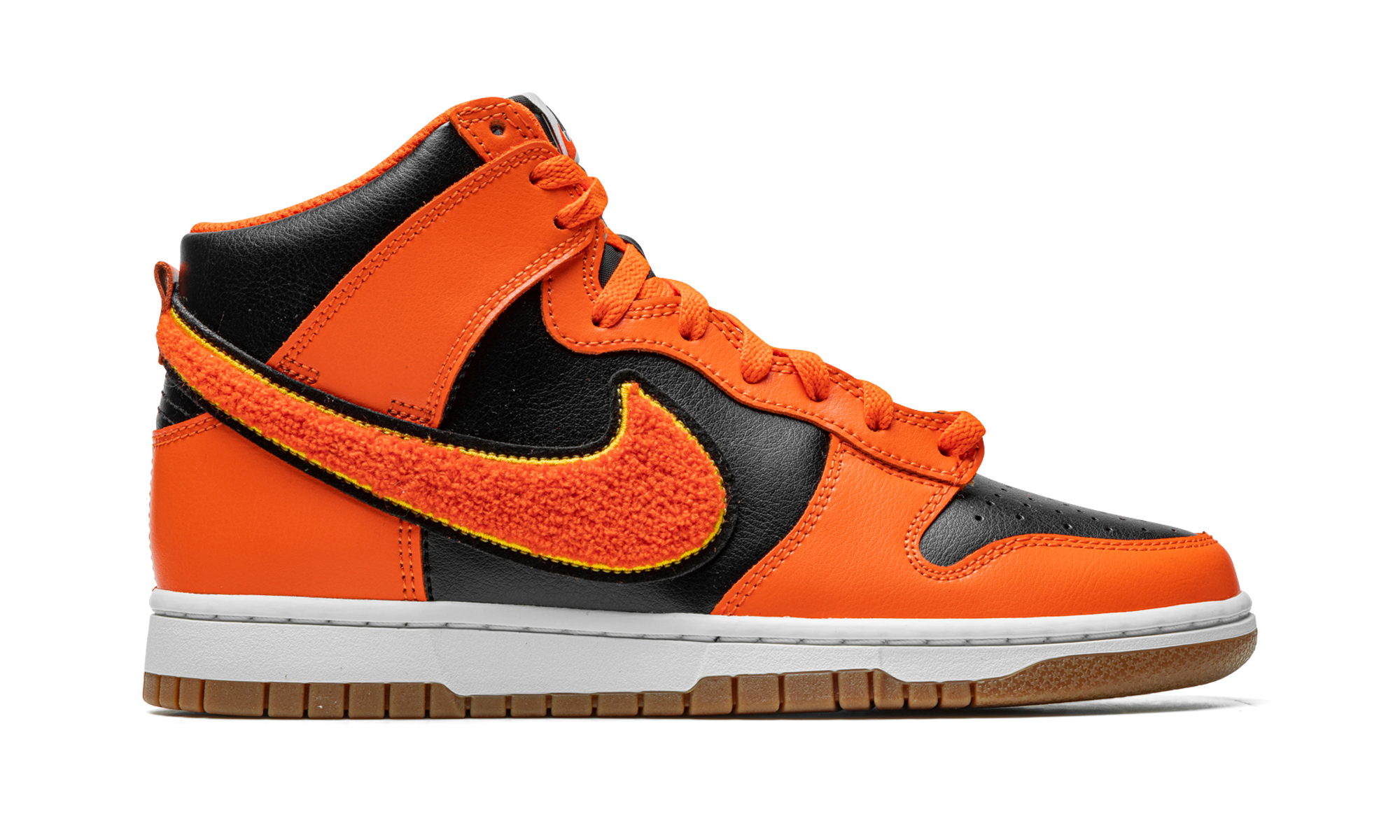 Nike Dunk High Retro Chenille Swoosh Safety Orange 7