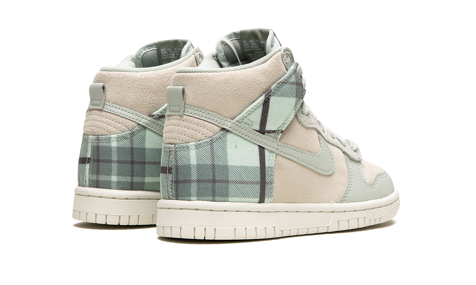 Nike Dunk High SE Tartan Plaid White Light Green (GS) 4