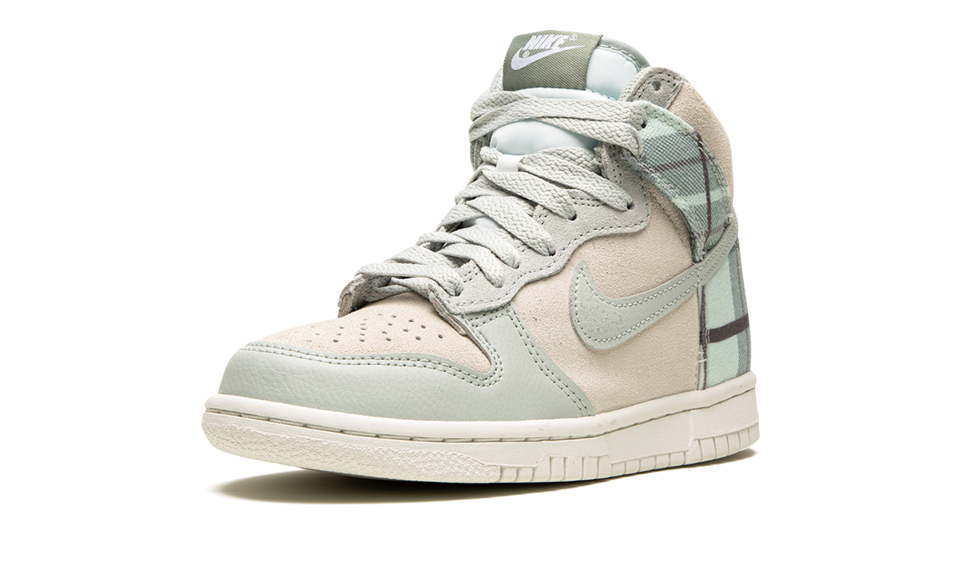 Nike Dunk High SE Tartan Plaid White Light Green (GS) 5