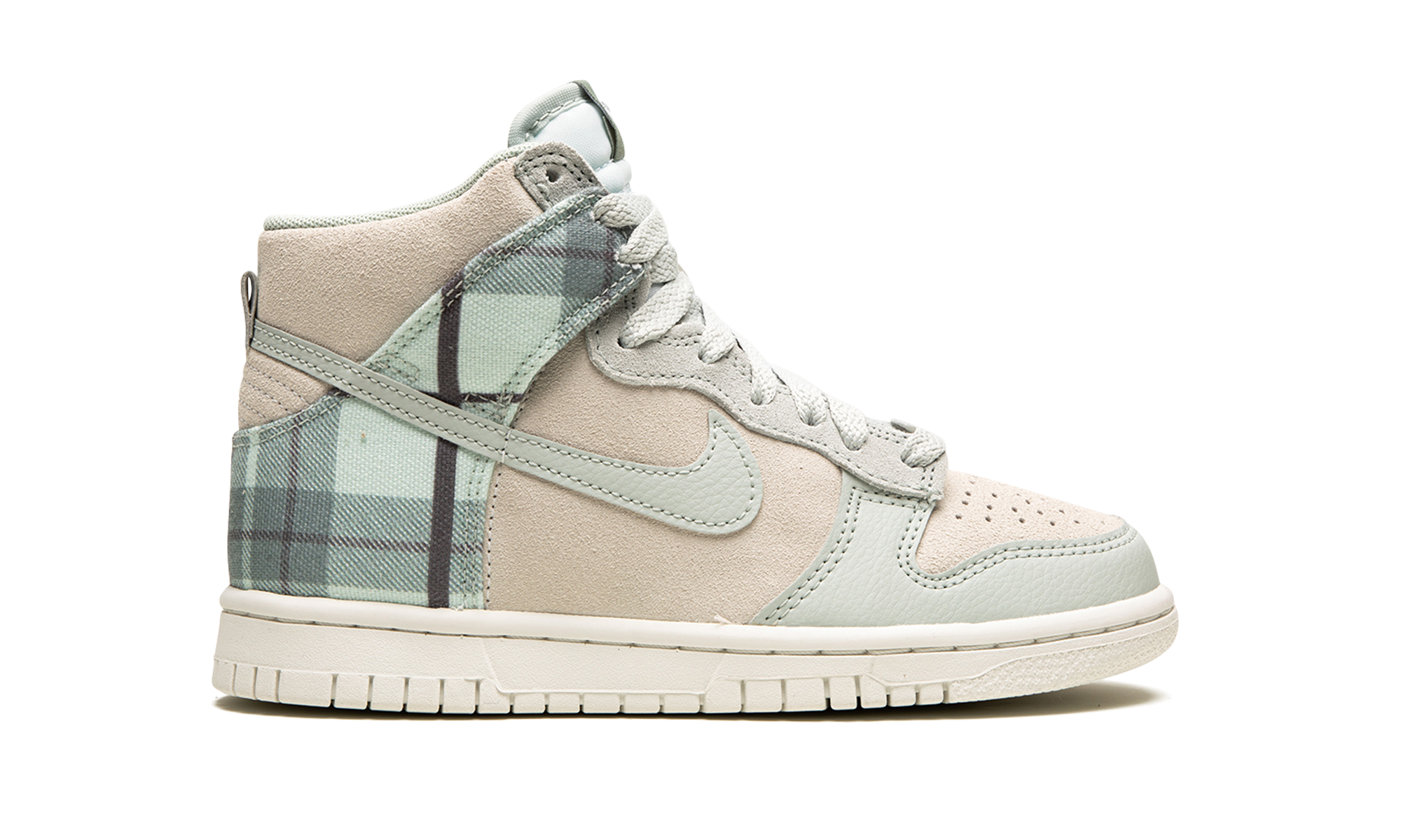 Nike Dunk High SE Tartan Plaid White Light Green (GS) 7