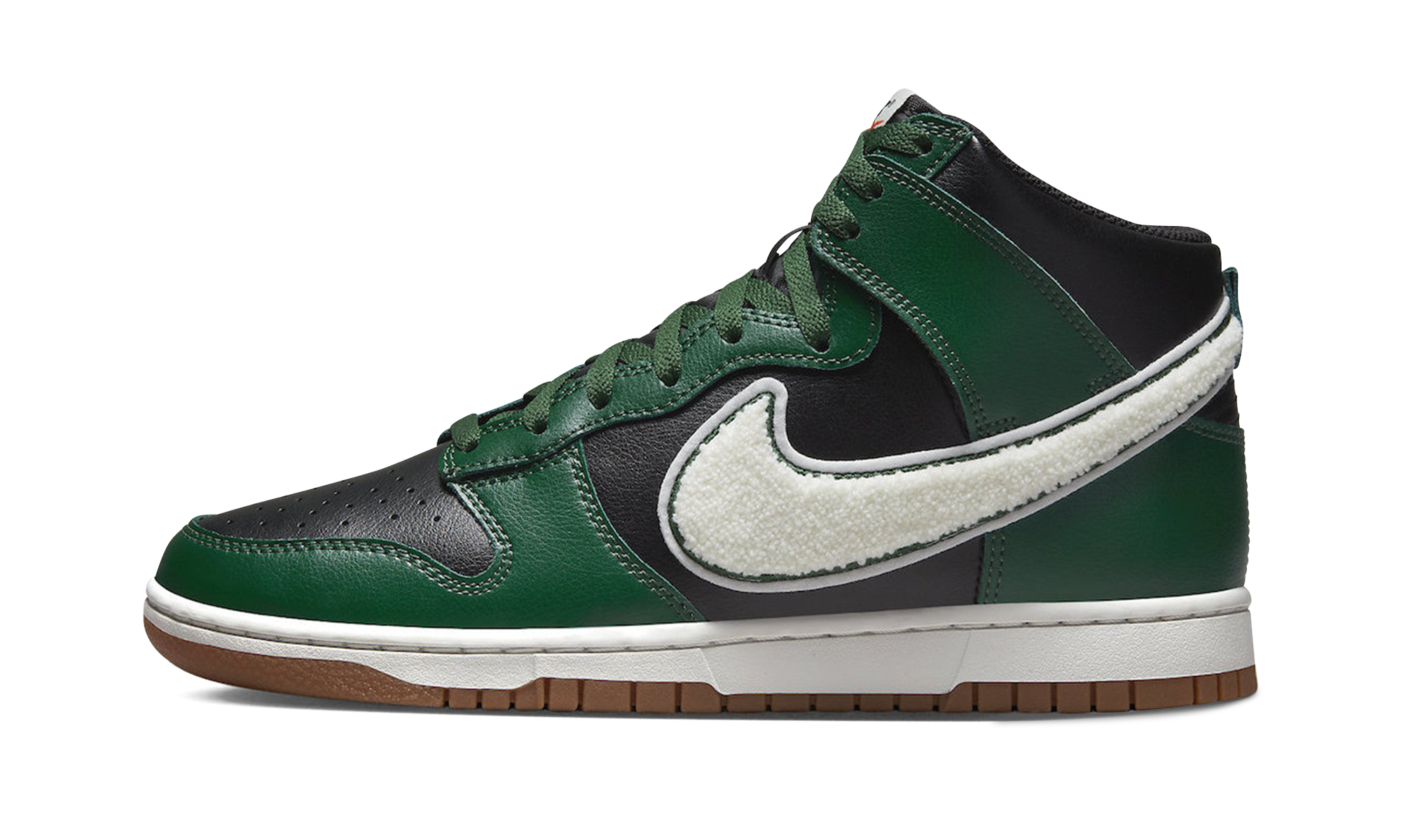 Nike Dunk High Swoosh caterpillar Black Green