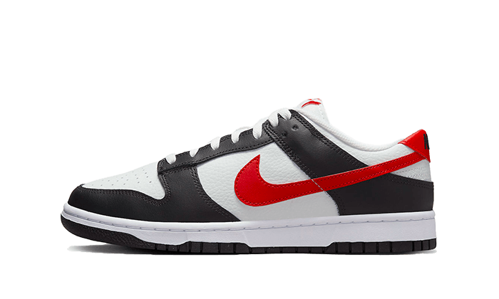 Nike Dunk Low Black White Red 1