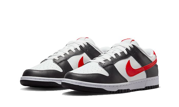 Nike Dunk Low Black White Red 2